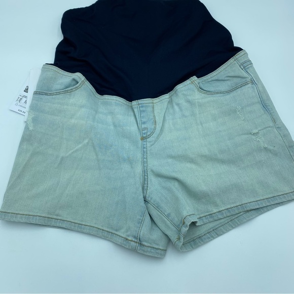 ISABEL MATERNITY Jean Shorts Ingrid&Isabel/ Crossover Panel Size 10 & 16 - Picture 1 of 8